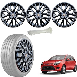 wolkomhome car accessories wheel cap hub cap 14 inch wheel cover delta full black set of 4 wheel cap for old figo