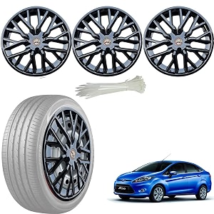 wolkomhome car accessories wheel cap hub cap 14 inch wheel cover delta full black set of 4 wheel cap for fiesta new