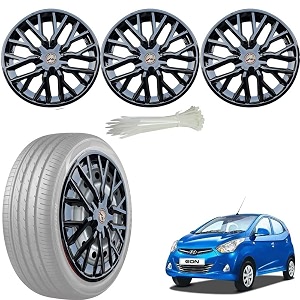 wolkomhome car accessories wheel cap hub cap 13 inch wheel cover delta full black set of 4 wheel cap for eon era