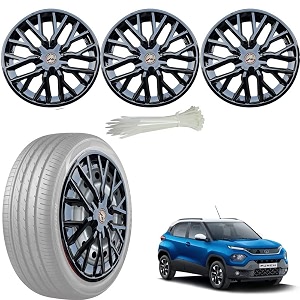 wolkomhome car accessories wheel cap hub cap 15 inch wheel cover delta full black set of 4 wheel cap for punch