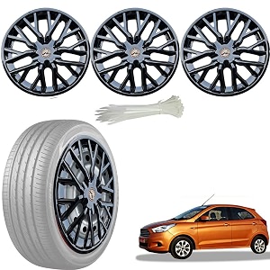 wolkomhome car accessories wheel cap hub cap 14 inch wheel cover delta full black set of 4 wheel cap for figo new 2015