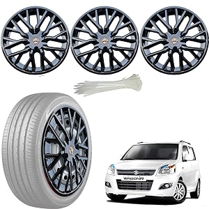 wolkomhome car accessories wheel cap hub cap 13 inch wheel cover delta full black set of 4 wheel cap for wagon r 2013