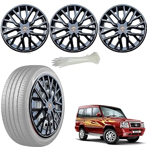 wolkomhome car accessories wheel cap hub cap 15 inch wheel cover delta full black set of 4 wheel cap for sumo