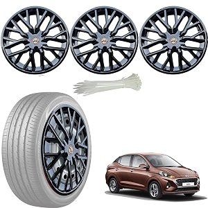 wolkomhome car accessories wheel cap hub cap 15 inch wheel cover delta full black set of 4 wheel cap for aura