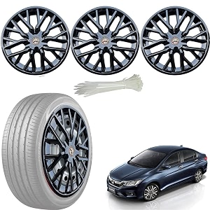 wolkomhome car accessories wheel cap hub cap 15 inch wheel cover delta full black set of 4 wheel cap for city 2017