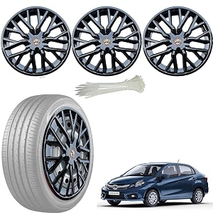 wolkomhome car accessories wheel cap hub cap 14 inch wheel cover delta full black set of 4 wheel cap for amaze old