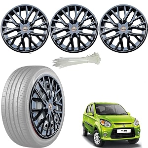 wolkomhome car accessories wheel cap hub cap 12 inch wheel cover delta full black set of 4 wheel cap for alto 800 new