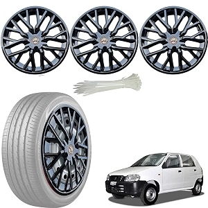 wolkomhome car accessories wheel cap hub cap 12 inch wheel cover delta full black set of 4 wheel cap for alto