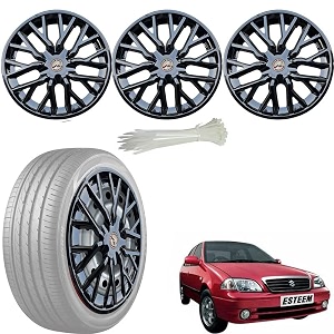 wolkomhome car accessories wheel cap hub cap 13 inch wheel cover delta full black set of 4 wheel cap for esteem