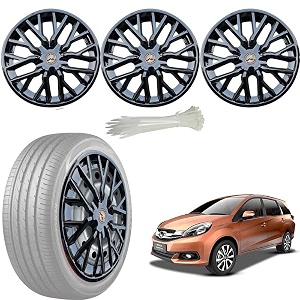 wolkomhome car accessories wheel cap hub cap 15 inch wheel cover delta full black set of 4 wheel cap for mobilio