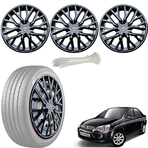 wolkomhome car accessories wheel cap hub cap 14 inch wheel cover delta full black set of 4 wheel cap for fiesta classic