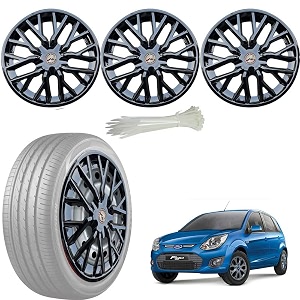 wolkomhome car accessories wheel cap hub cap 14 inch wheel cover delta full black set of 4 wheel cap for figo type 2