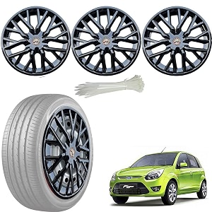 wolkomhome car accessories wheel cap hub cap 14 inch wheel cover delta full black set of 4 wheel cap for figo type 1