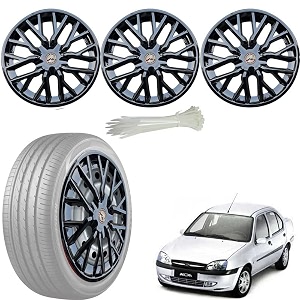 wolkomhome car accessories wheel cap hub cap 13 inch wheel cover delta full black set of 4 wheel cap for ikon