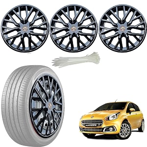 wolkomhome car accessories wheel cap hub cap 14 inch wheel cover delta full black set of 4 wheel cap for fiat punto evo