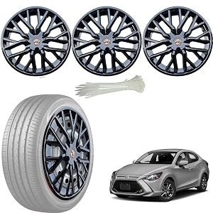 wolkomhome car accessories wheel cap hub cap 15 inch wheel cover delta full black set of 4 wheel cap for yaris 2018