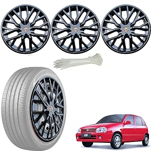 wolkomhome car accessories wheel cap hub cap 12 inch wheel cover delta full black set of 4 wheel cap for zen