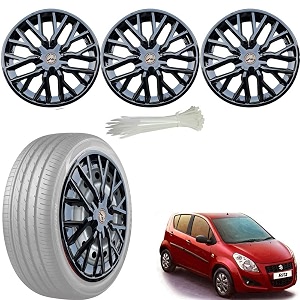 wolkomhome car accessories wheel cap hub cap 14 inch wheel cover delta full black set of 4 wheel cap for ritz type 2