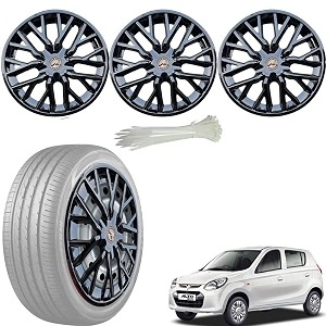 wolkomhome car accessories wheel cap hub cap 12 inch wheel cover delta full black set of 4 wheel cap for alto 800 2012