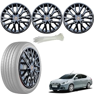 wolkomhome car accessories wheel cap hub cap 14 inch wheel cover delta full black set of 4 wheel cap for scala