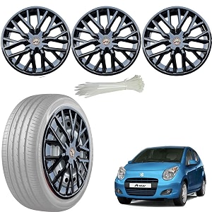 wolkomhome car accessories wheel cap hub cap 13 inch wheel cover delta full black set of 4 wheel cap for a star