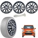 WolkomHome Car Accessories Wheel Cap, Hub Cap 13 Inch Wheel Cover Delta Full Black Set of 4 Wheel Cap for Alto K10 New