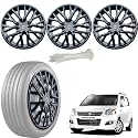 WolkomHome Car Accessories Wheel Cap, Hub Cap 13 Inch Wheel Cover Delta Full Black Set of 4 Wheel Cap for Wagon R 2013
