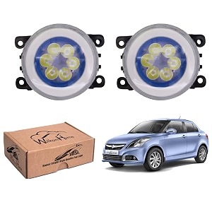 wolkomhome car fog light 6 led with drl car light accessories for dzire 2015