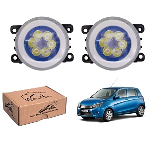 wolkomhome car fog light 6 led with drl car light accessories for celerio 2019