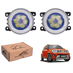wolkomhome car fog light 6 led with drl car light accessories for ignis 2020