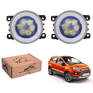 wolkomhome car fog light 6 led with drl car light accessories for ecosport new