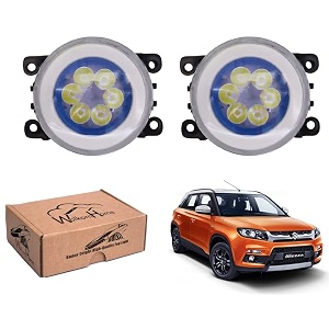 wolkomhome car fog light 6 led with drl car light accessories for vitara brezza