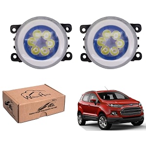 wolkomhome car fog light 6 led with drl car light accessories for ecosport