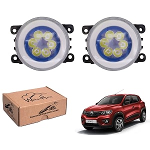 wolkomhome car fog light 6 led with drl car light accessories for kwid climber