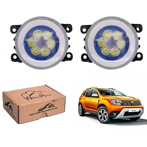 wolkomhome car fog light 6 led with drl car light accessories for duster2016