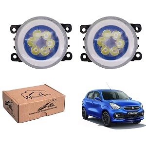 wolkomhome car fog light 6 led with drl car light accessories for celerio 2021