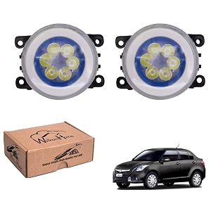 wolkomhome car fog light 6 led with drl car light accessories for swift dzire