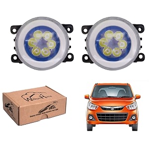 wolkomhome car fog light 6 led with drl car light accessories for alto k10 new