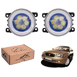wolkomhome car fog light 6 led with drl car light accessories for baleno old