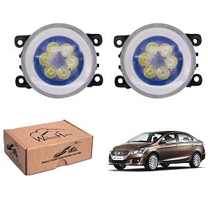wolkomhome car fog light 6 led with drl car light accessories for ciaz