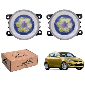 wolkomhome car fog light 6 led with drl car light accessories for swift 2015