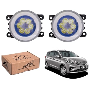 wolkomhome car fog light 6 led with drl car light accessories for ertiga 2019