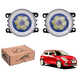 wolkomhome car fog light 6 led with drl car light accessories for swift type-3