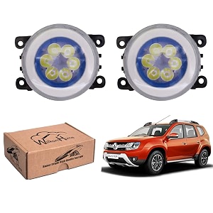 wolkomhome car fog light 6 led with drl car light accessories for duster