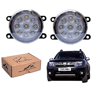 wolkomhome car fog light 9 led bright car light accessories for duster t2