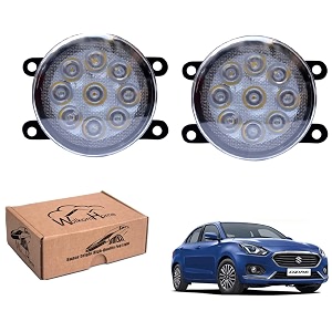 wolkomhome car fog light 9 led bright car light accessories for swift dzire type-2