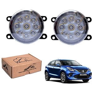 wolkomhome car fog light 9 led bright car light accessories for baleno rs 2019