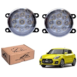 wolkomhome car fog light 9 led bright car light accessories for new swift 2018 to 2022