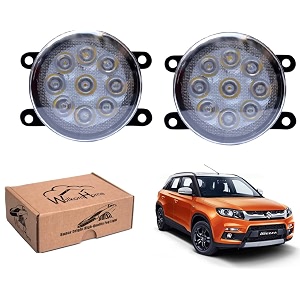 wolkomhome car fog light 9 led bright car light accessories for vitara brezza