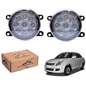 wolkomhome car fog light 9 led bright car light accessories for swift dzire 2017